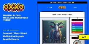 Oxxo Blog Magazine WordPress Theme 1.0.1破解版主题