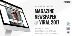 PRESSO Modern Magazine / Newspaper / Viral Theme 4.0.0破解版主题