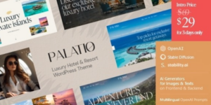 Palatio — Luxury Hotel Resort WordPress Theme 1.0.0破解版主题