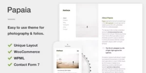 Papaia Photography Portfolio WordPress Theme 1.1.4破解版主题
