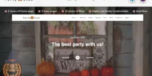 Party Club Halloween Multifunctions Landing page with Blog WordPress Theme WordPress Theme 1.1破解版主题
