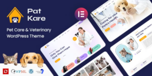 Patker Pet Care and Veterinary WordPress Theme 1.0.0破解版主题