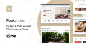 PeakShops Modern Multi-Concept WooCommerce Theme 1.5.3破解版主题
