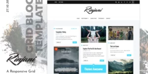 Personal Grid Blog WordPress Theme Rinjani 1.6破解版主题