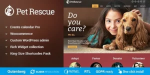 Pet Rescue Animals and Shelter Charity WP Theme 1.3.8破解版主题