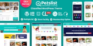 Petslist – Pet listing WordPress Theme 1.2.0破解版主题