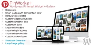 PinWorks+ WordPress Pinterest Gallery Widget 1.02破解版插件
