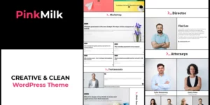 PinkMilk WordPress Theme – Creative And Clean Theme For Corporate Websites 1.0.0破解版主题