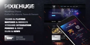PixieHuge | eSports Gaming Theme For Clans Organizations 1.1.7破解版主题