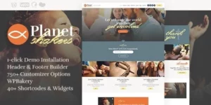 Planet Shakers | Church Religion WordPress Theme 1.0.6破解版主题