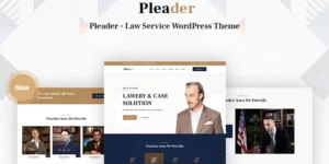 Pleader Law Service Responsive WordPress Theme 1.0.0破解版主题