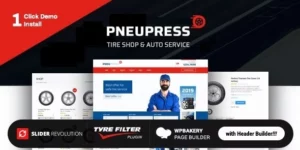 PneuPress Tire Shop and Car Repair WordPress Theme 2.6.0破解版主题