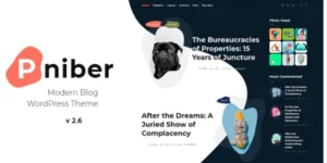 Pniber – Modern Blog WordPress Theme 2.6破解版主题