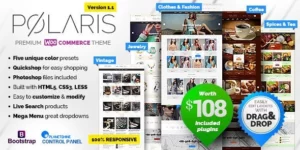 Polaris — Minimal Powerful Multipurpose WooCommerce Theme 1.1.31破解版主题