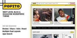 Popito Blog Magazine WordPress Theme 2.0.1破解版主题