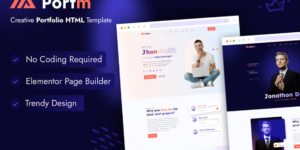 Portm Personal Portfolio WordPress Theme 1.1破解版主题