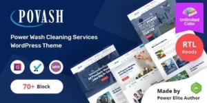 Povash | Power Wash WordPress Theme + RTL 3.0.0破解版主题