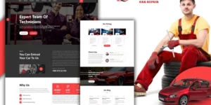 Powar-Cartune Car Repair Services Landing Page WordPress Theme 1.0.0破解版主题