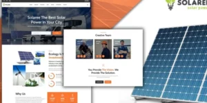 Powar-Solaree Wind Solar Energy Landing Page WordPress Theme 1.0.0破解版主题