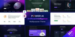 PowerAI Artificial Intelligence Multipurpose WordPress Theme for Elementor 1.0.0破解版主题