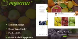 Preston Organic Farming WordPress Theme 1.1.6破解版主题