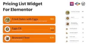 Pricing List Widget For Elementor 1.0.1破解版插件