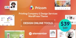 Pricom Printing Company Design Services WordPress theme 1.5.8破解版主题