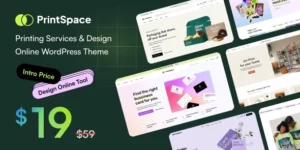 PrintSpace Printing Services Design Online WooCommerce WordPress theme 1.1.8破解版主题
