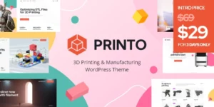 Printo 3D Printing Manufacturing WordPress Theme 1.1.0破解版主题