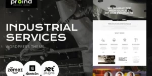 Proind Industrial Services Multipurpose Modern WordPress Elementor Theme WordPress Theme 1.0.1破解版主题