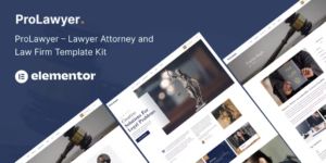 Prolawyer – Lawyer and Law Firm Elementor Kit {version}破解版主题