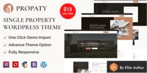 Propaty Single Property WordPress Theme + RTL Ready 1.2破解版主题