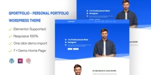 QPortfolio Personal Portfolio One page WordPress Theme 1.0.0破解版主题