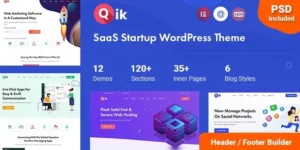 Qik SaaS Startup WordPress Theme 1.0.2破解版主题