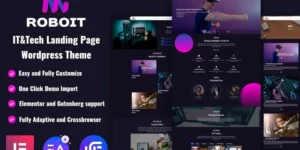 ROBOit Multipurpose IT and Technologies Landing Page WordPress Theme 1.0.0破解版主题