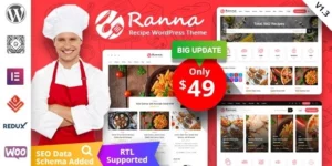 Ranna Food Recipe WordPress Theme + RTL 1.4.9破解版主题