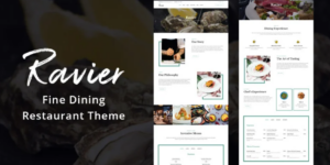Ravier Elegant Restaurant WordPress Theme 1.2.7破解版主题