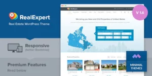 Real Expert Responsive Real Estate and Property Listing WP Theme 1.7.6破解版主题