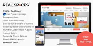 Real Spaces WordPress Properties Directory Theme 2.9.1破解版主题