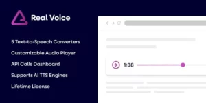 Real Voice AI Text to Speech Plugin for WordPress 1.22破解版插件