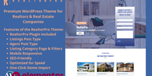 RealtorPro Premium WordPress Theme for Real Estate 1.0.0破解版主题