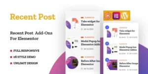 Recent Posts Widget for Elementor 1.0.0破解版插件
