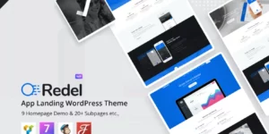 Redel Responsive App Landing WordPress Theme 1.7.2破解版主题