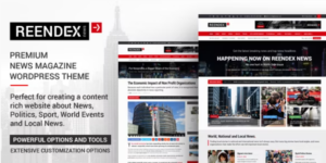 Reendex Broadcast News Magazine WordPress Theme 1.0.5破解版主题