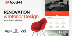 Remodel Renovation Interior Design WordPress Theme 1.0.1破解版主题