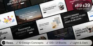 Resonance Modern Multipurpose One/Multi Page WordPress Theme 1.1破解版主题