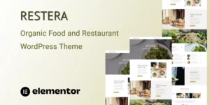 Restera Organic Food and Restaurant One Page WordPress Theme 1.0.0破解版主题
