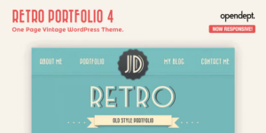Retro Portfolio One Page Vintage WordPress Theme 4.9.2破解版主题