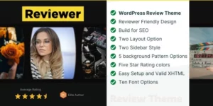 Reviewer WP Theme for Entertainment Reviews 2.0破解版主题
