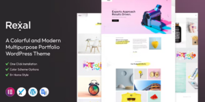 Rexal A Colorful Portfolio WordPress Theme 2.3破解版主题